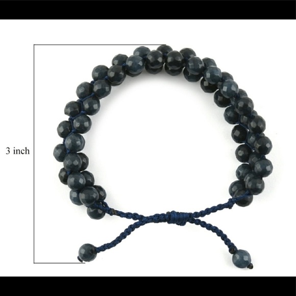 GENUINE Chalcedony Briolette Beaded Bracelet NWOTS - Picture 10 of 13